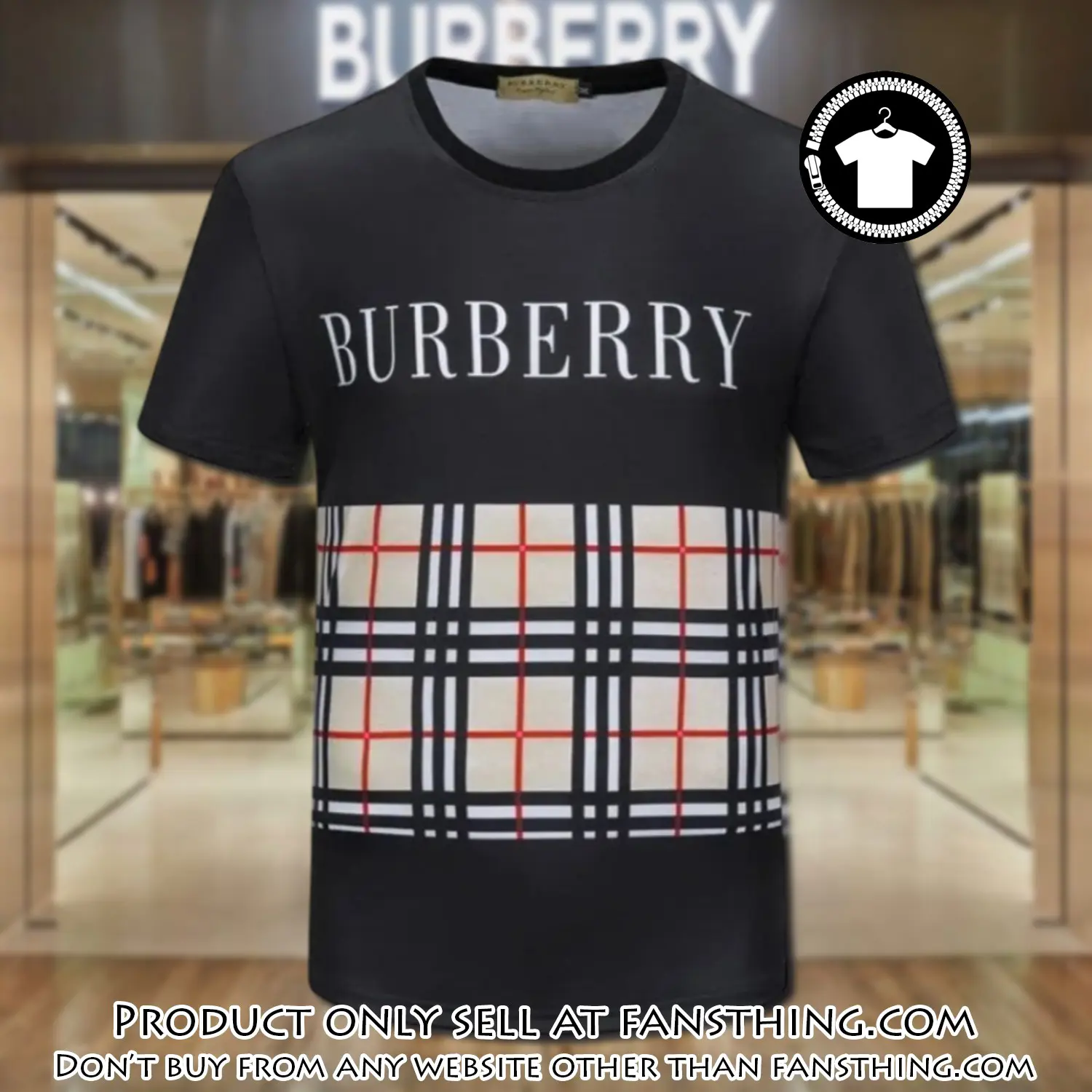 Burberry logo black luxury brand unisex tshirt outfit for men women fst5835124